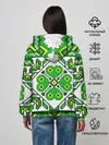 Женское худи / Славянский Узор Зеленый
