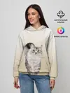 Женское худи / Пушистый котик реалистичный