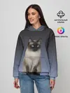 Женское худи / сиамская милая кошечка