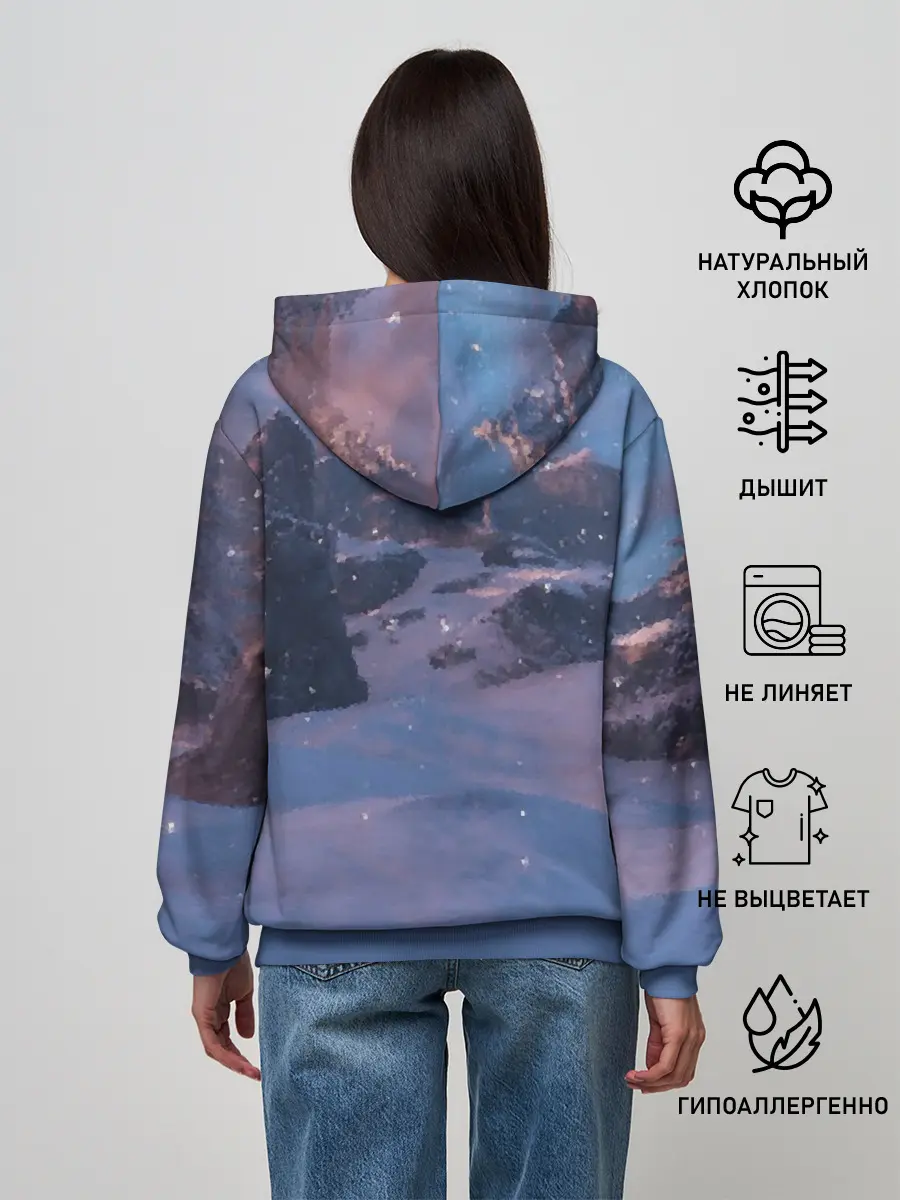 Женское худи / Valheim лого с секирой