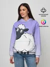 Женское худи / Нарисованный милый барашек