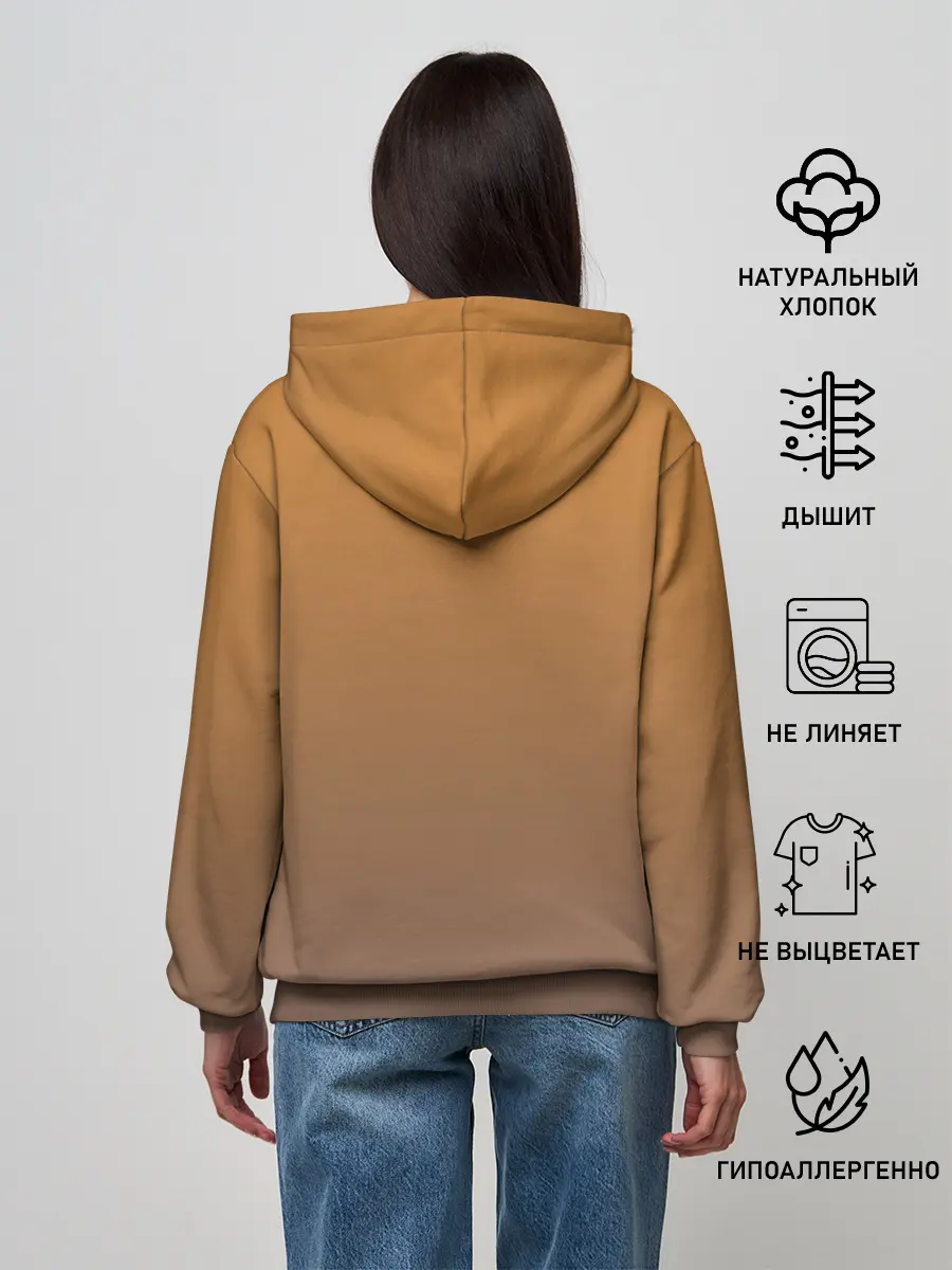 Женское худи / анимешная девочка очки офис