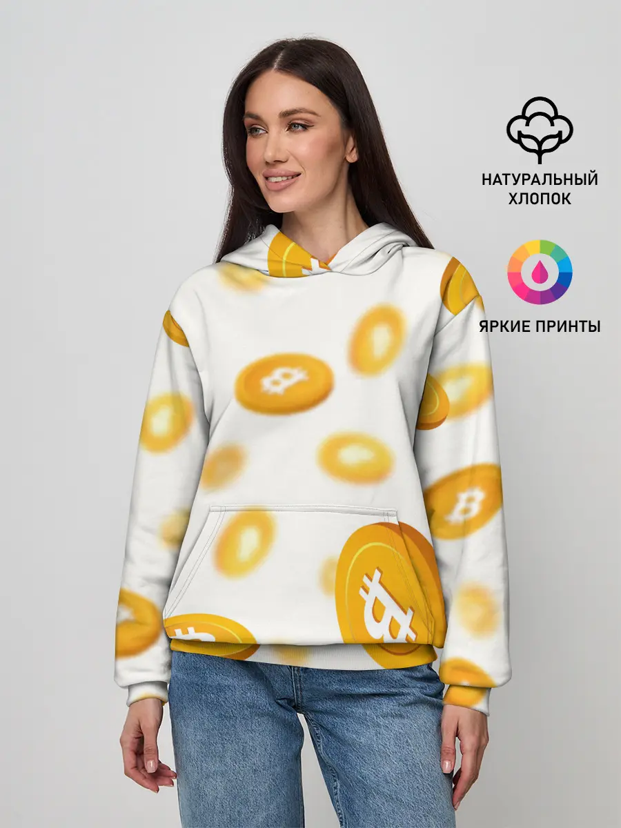 Женское худи / BITCOIN КРИПТОВАЛЮТА | CRYPTOCURRENCIES