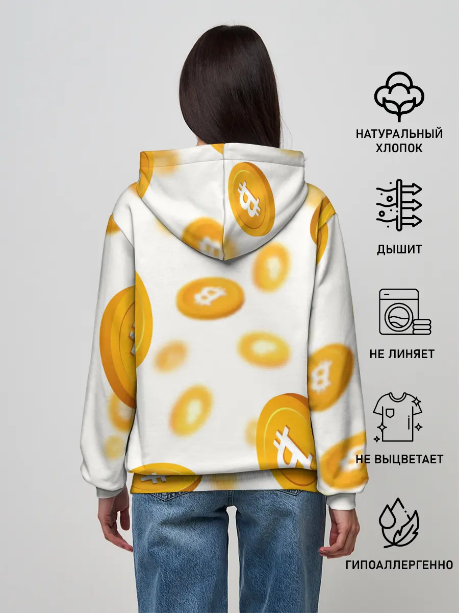 Женское худи / BITCOIN КРИПТОВАЛЮТА | CRYPTOCURRENCIES