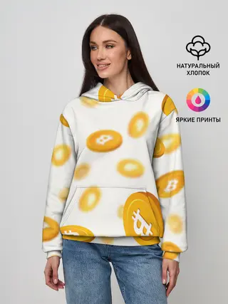 Женское худи / BITCOIN КРИПТОВАЛЮТА | CRYPTOCURRENCIES