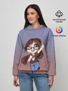 Женское худи / обычная девочка фрилансер