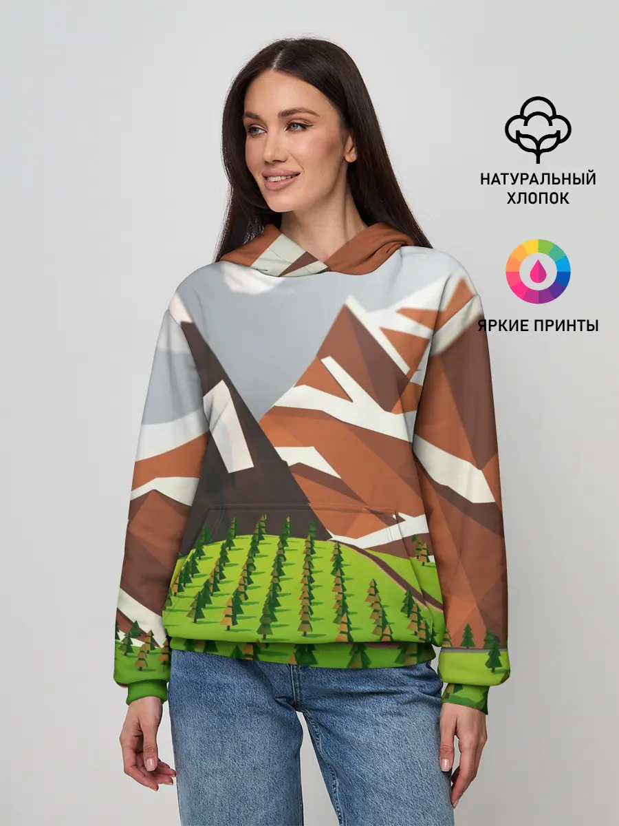 Женское худи / Горы