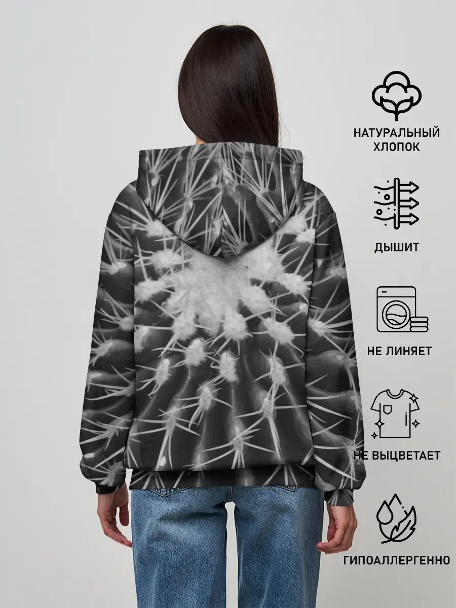 Женское худи / Кактусовый