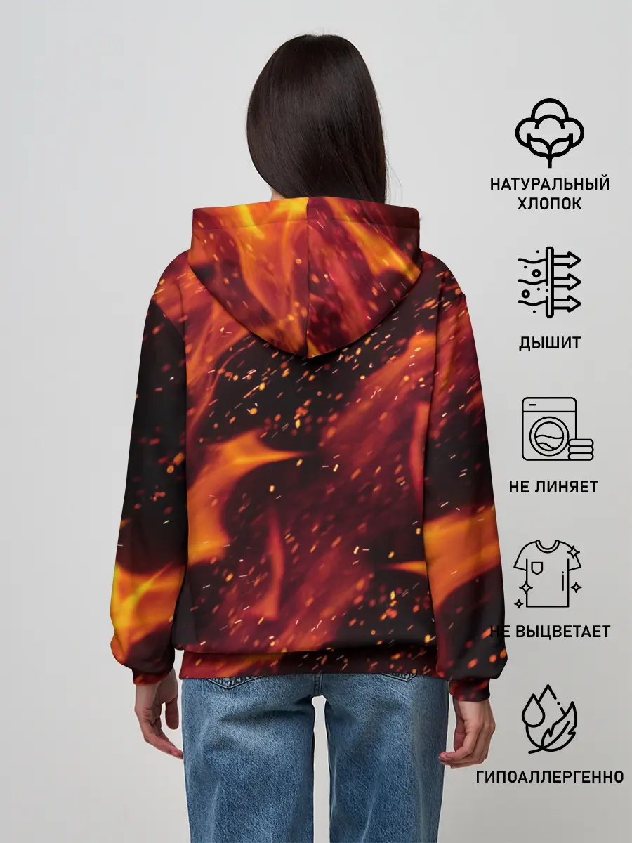 Женское худи / БИТКОИН ОГОНЬ