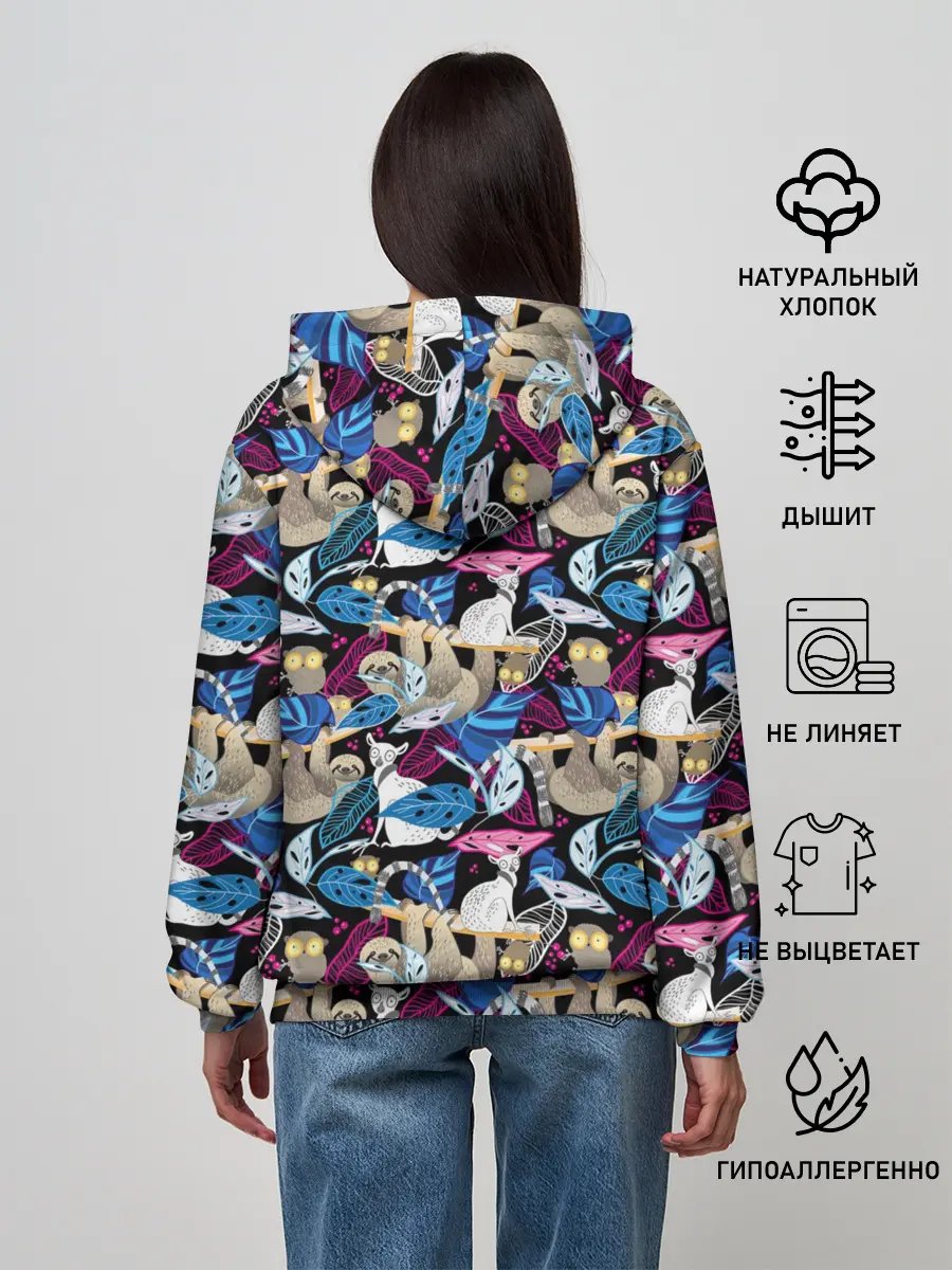 Женское худи / Ленивцы и Лемуры