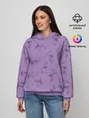 Женское худи / Листья на фиолетовом фоне