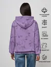 Женское худи / Листья на фиолетовом фоне