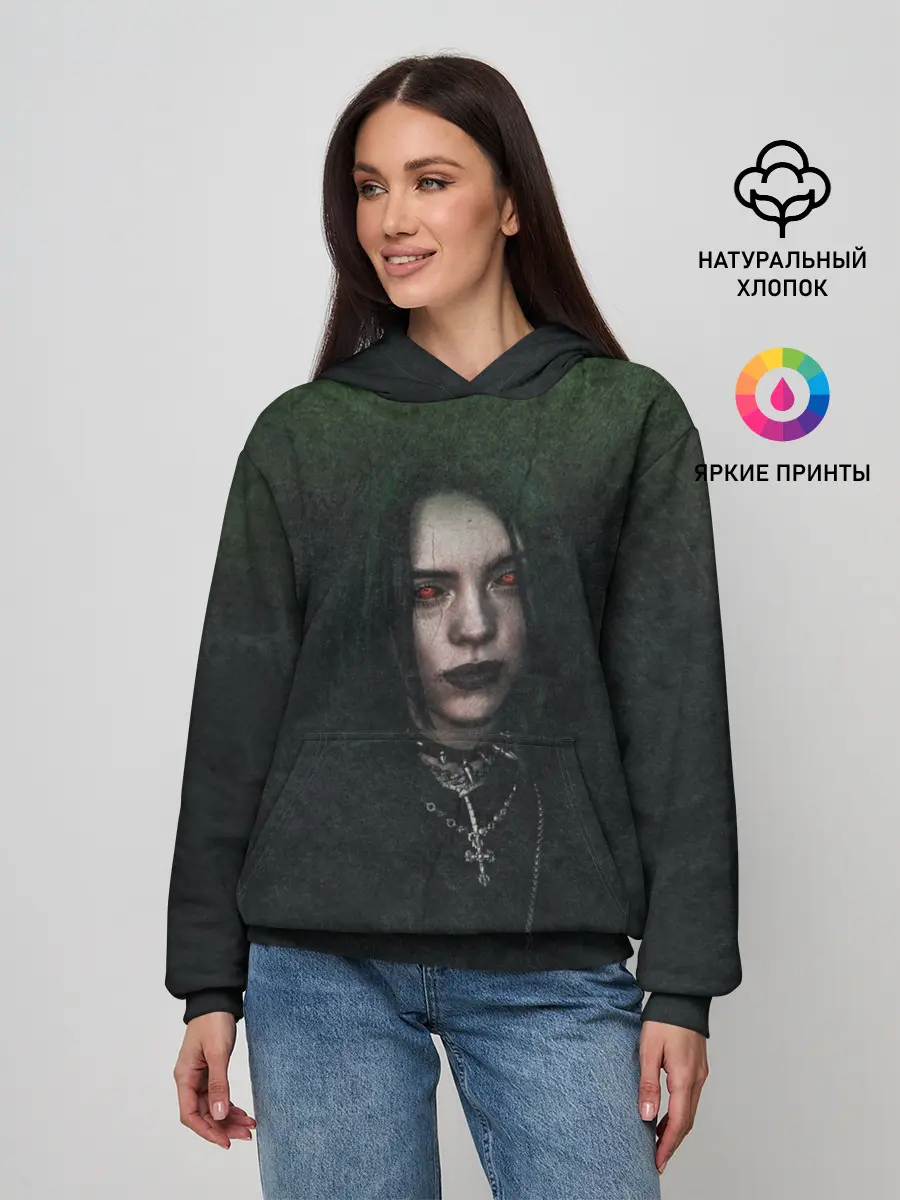 Женское худи / Билли Айлиш демонический стиль