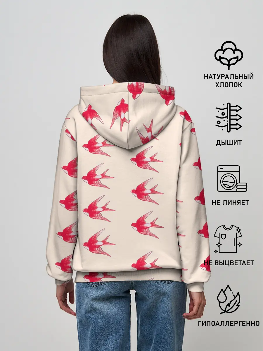 Женское худи / Синицы