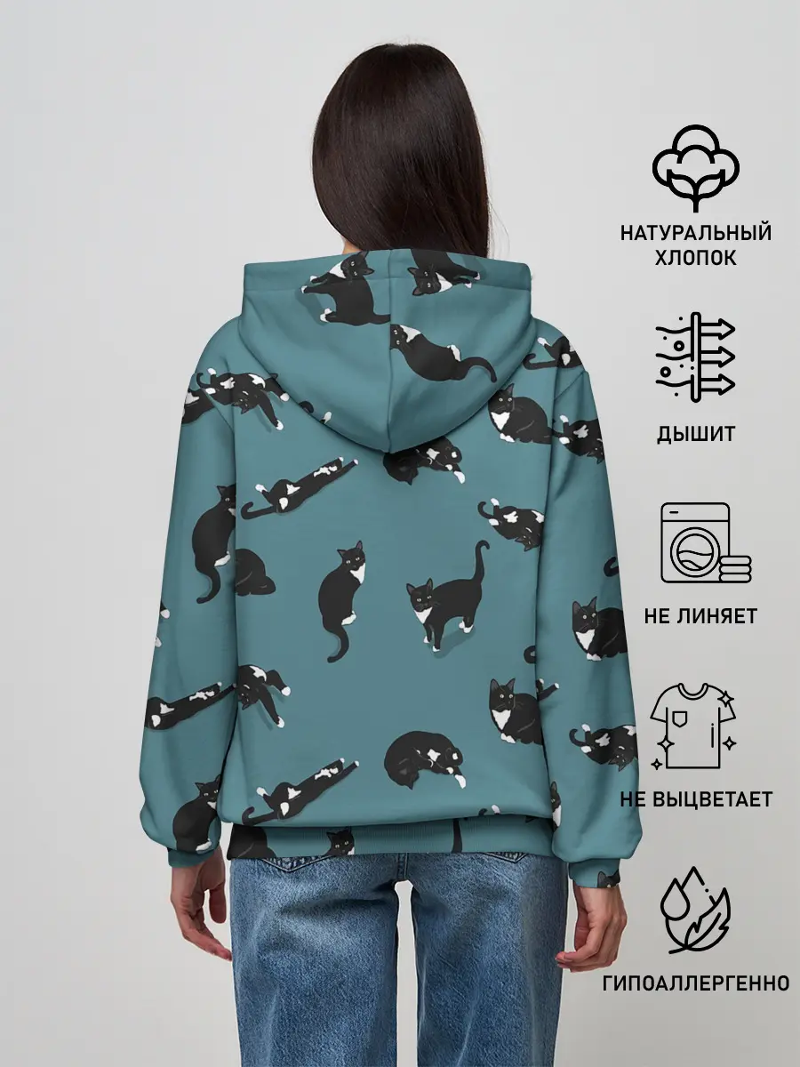 Женское худи / Коты и кошечки