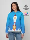 Женское худи / БИТКОИН В КОСМОС