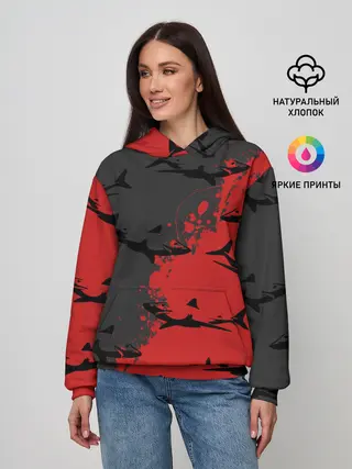 Женское худи / Акулы