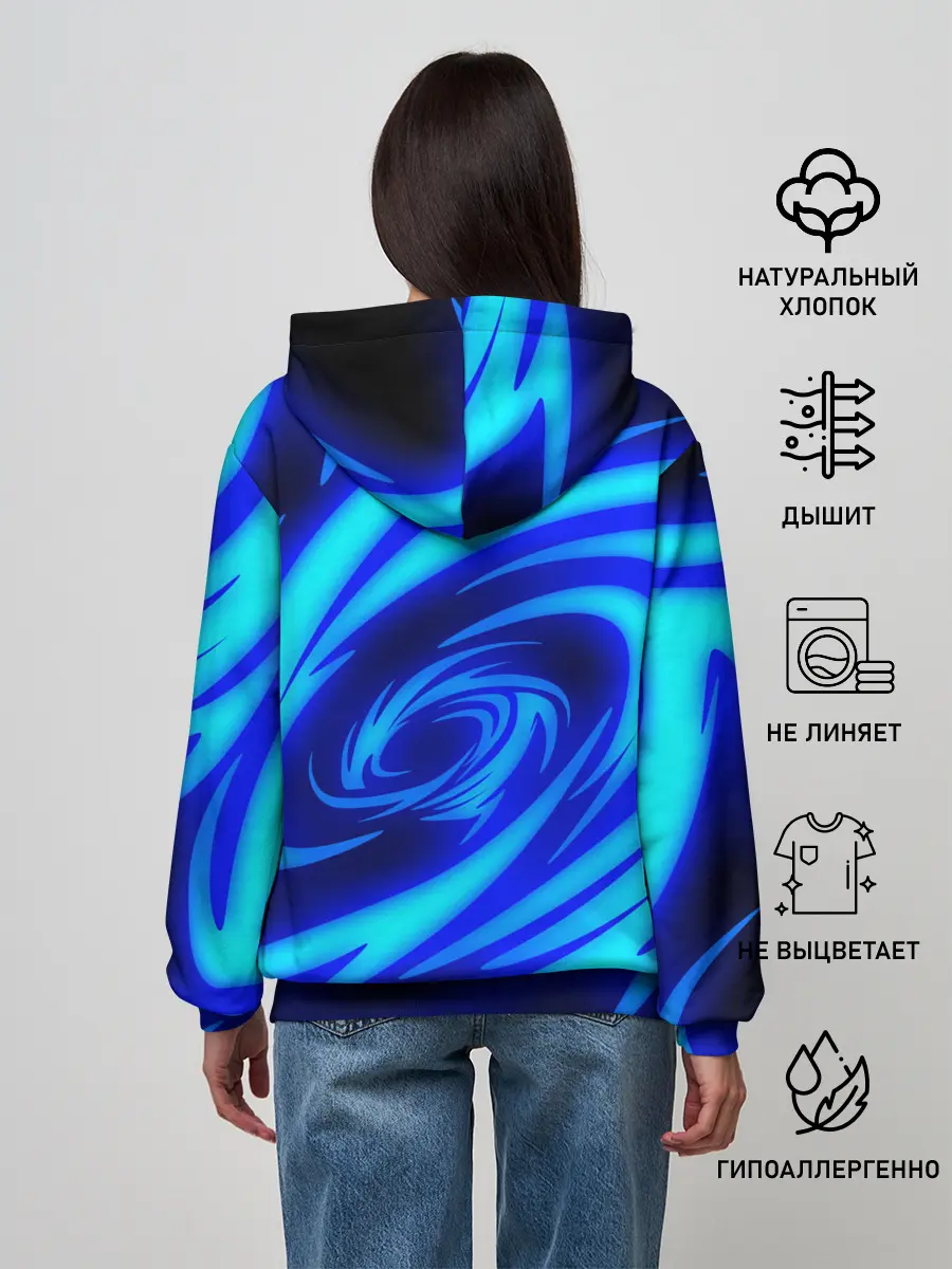 Женское худи / ОГНЕННЫЕ ВОЛНЫ | FIRE STRIPES