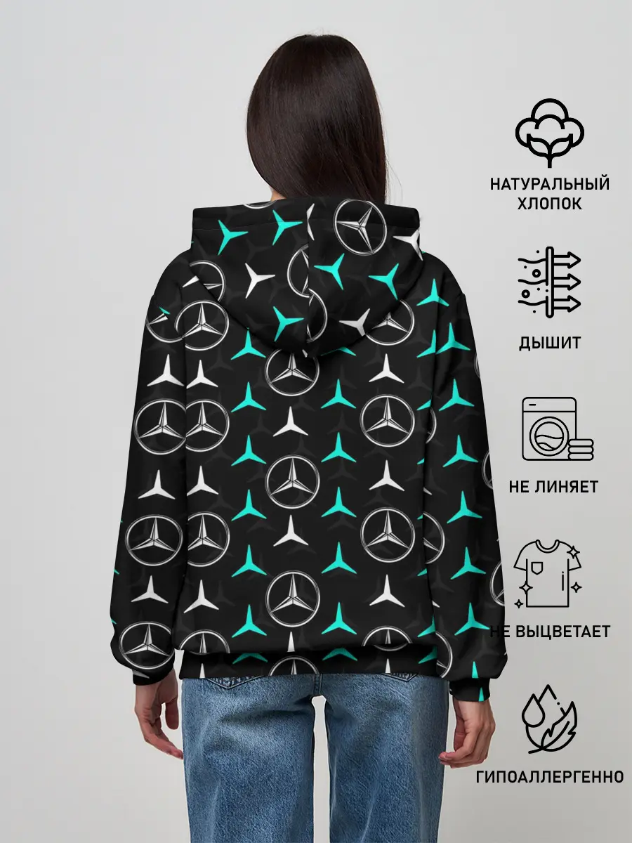Женское худи / MERCEDES BENZ УЗОР