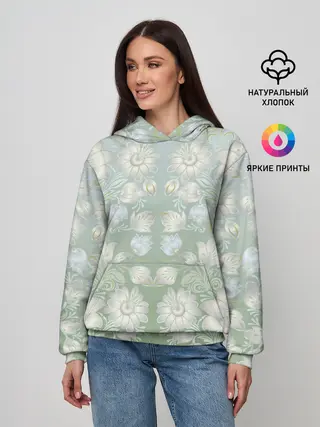 Женское худи / цветочный узор