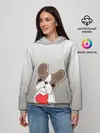 Женское худи / французский бульдог сердечко