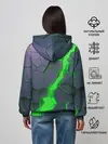 Женское худи / ЗЕЛЕНЫЙ РАЗЛОМ | 3Д РАЗЛОМ