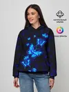 Женское худи / Неоновые бабочки