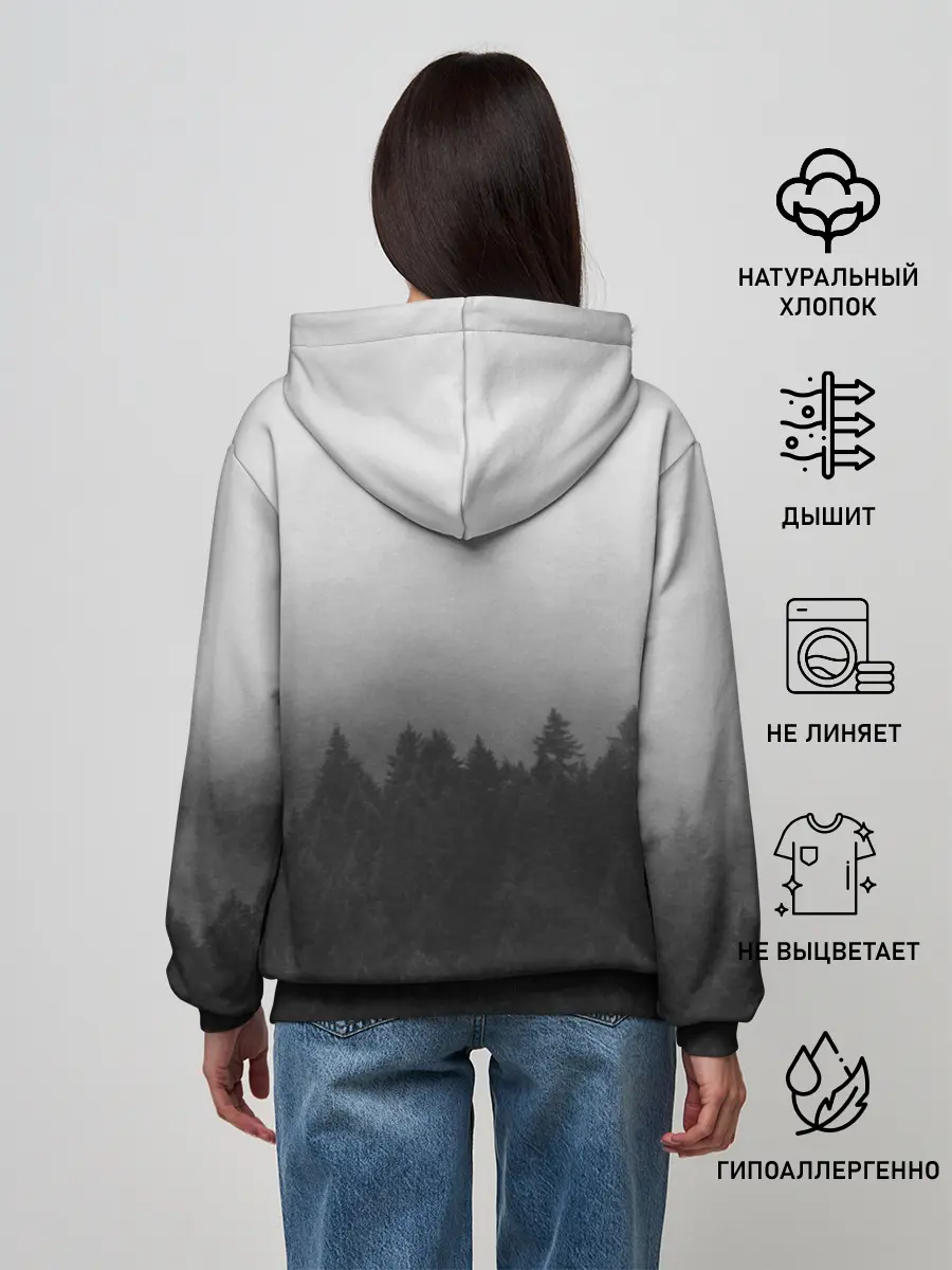 Женское худи / Туманный лес
