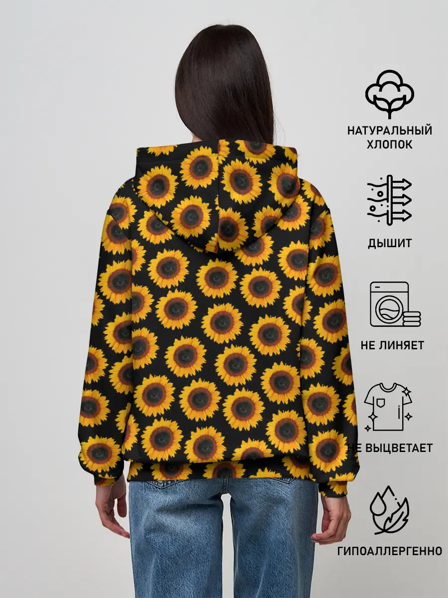 Женское худи / ПОДСОЛНУХИ | РАСТЕНИЯ