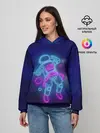 Женское худи / Неоновый Космонавт