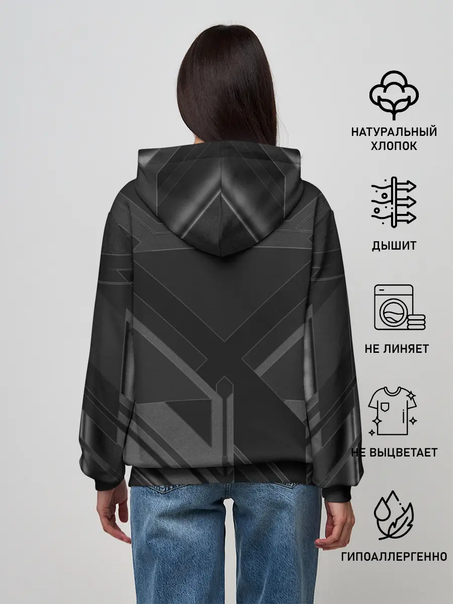 Женское худи / Хромированная Сталь