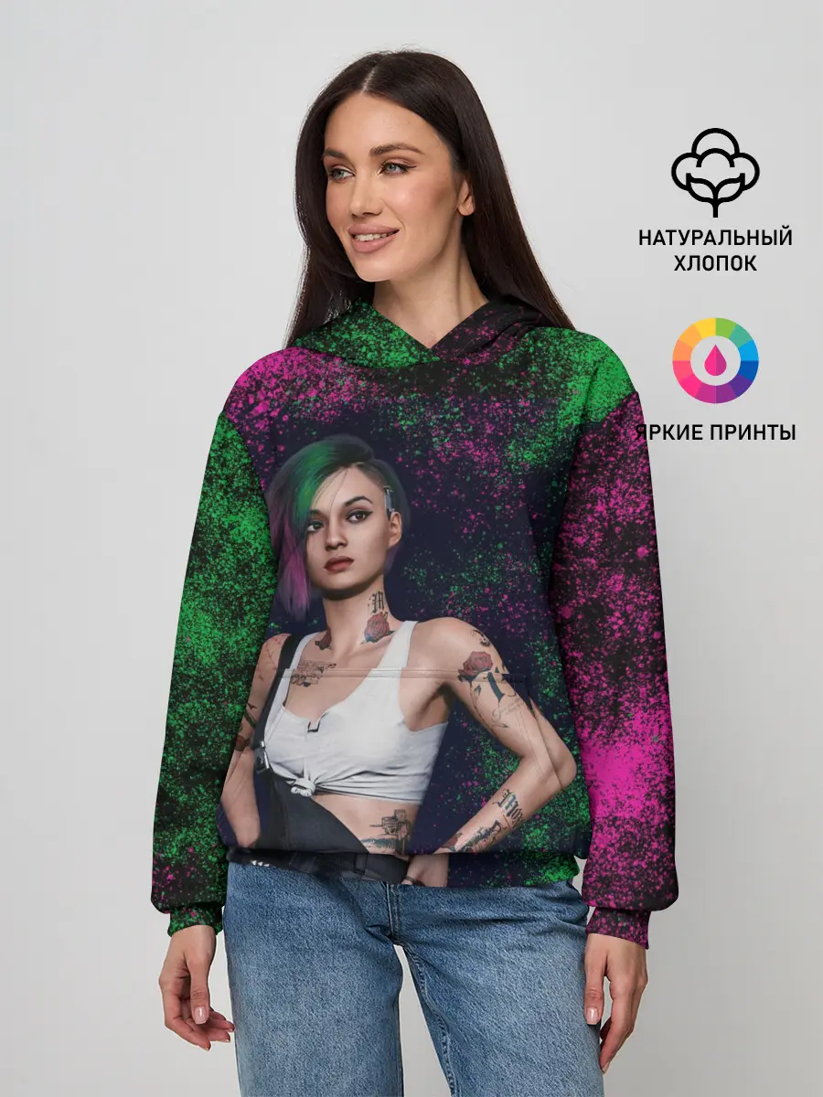 Женское худи / ДЖУДИ АЛЬВАРЕС | CYBERPUNK