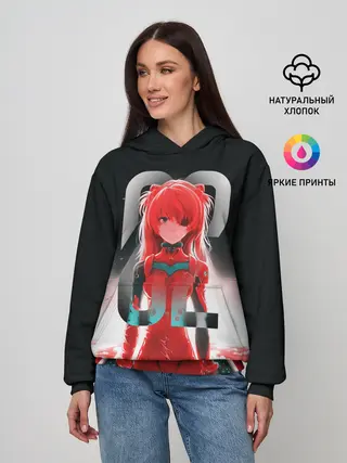 Женское худи / Asuka Langle Black