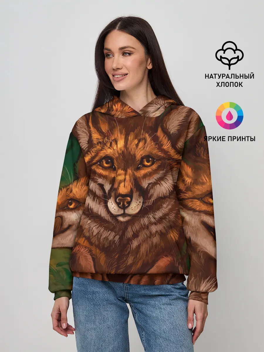 Женское худи / Лисы