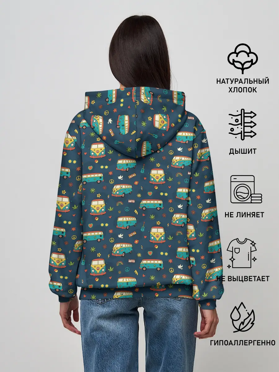 Женское худи / Фургоны хиппи