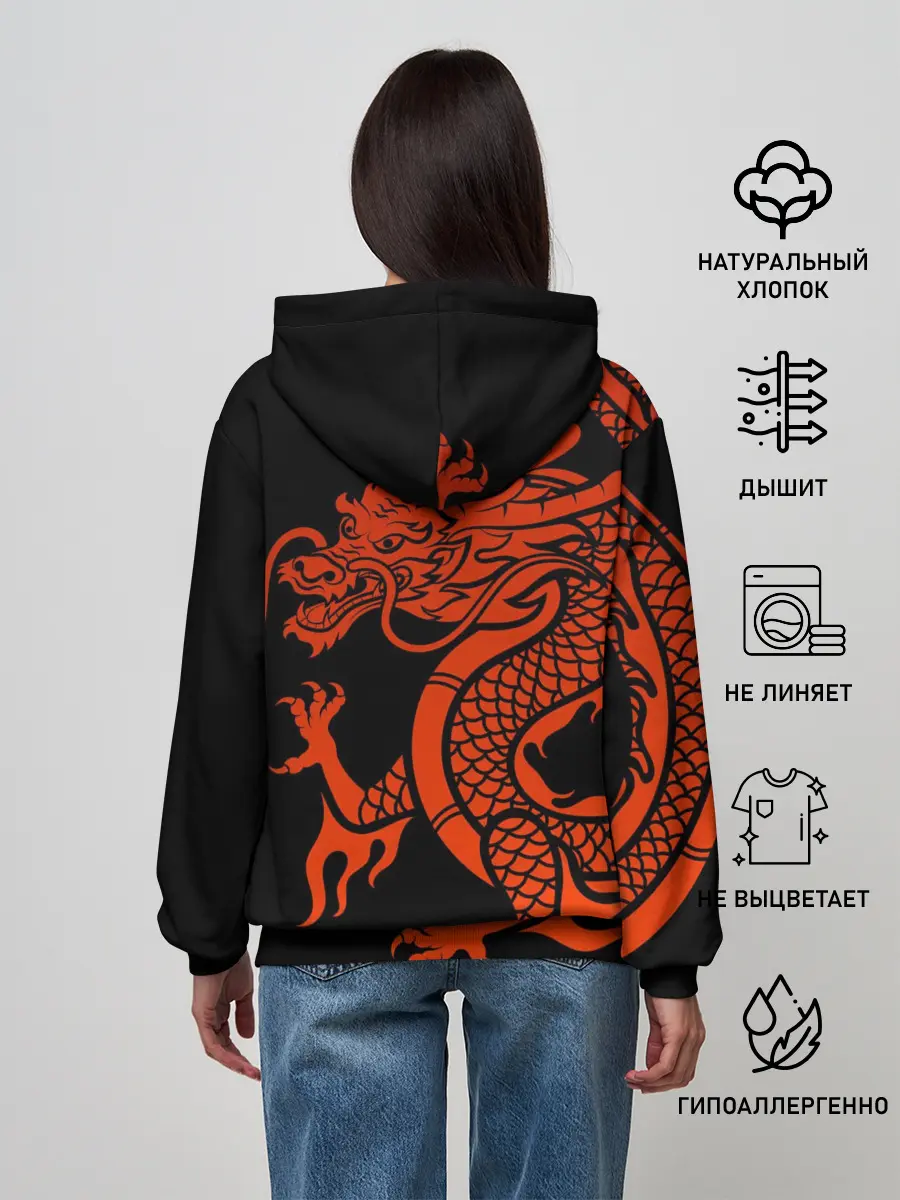 Женское худи / RED CHINA DRAGON