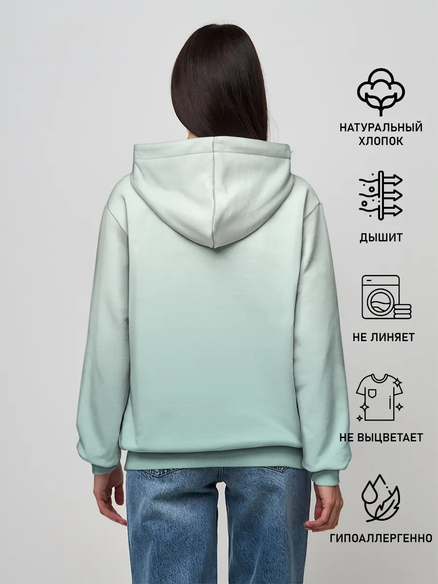 Женское худи / единорог с бабочками