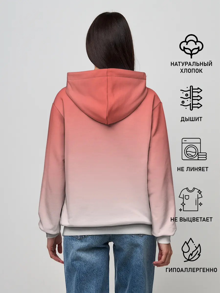 Женское худи / девушка ищет кадр измеряет