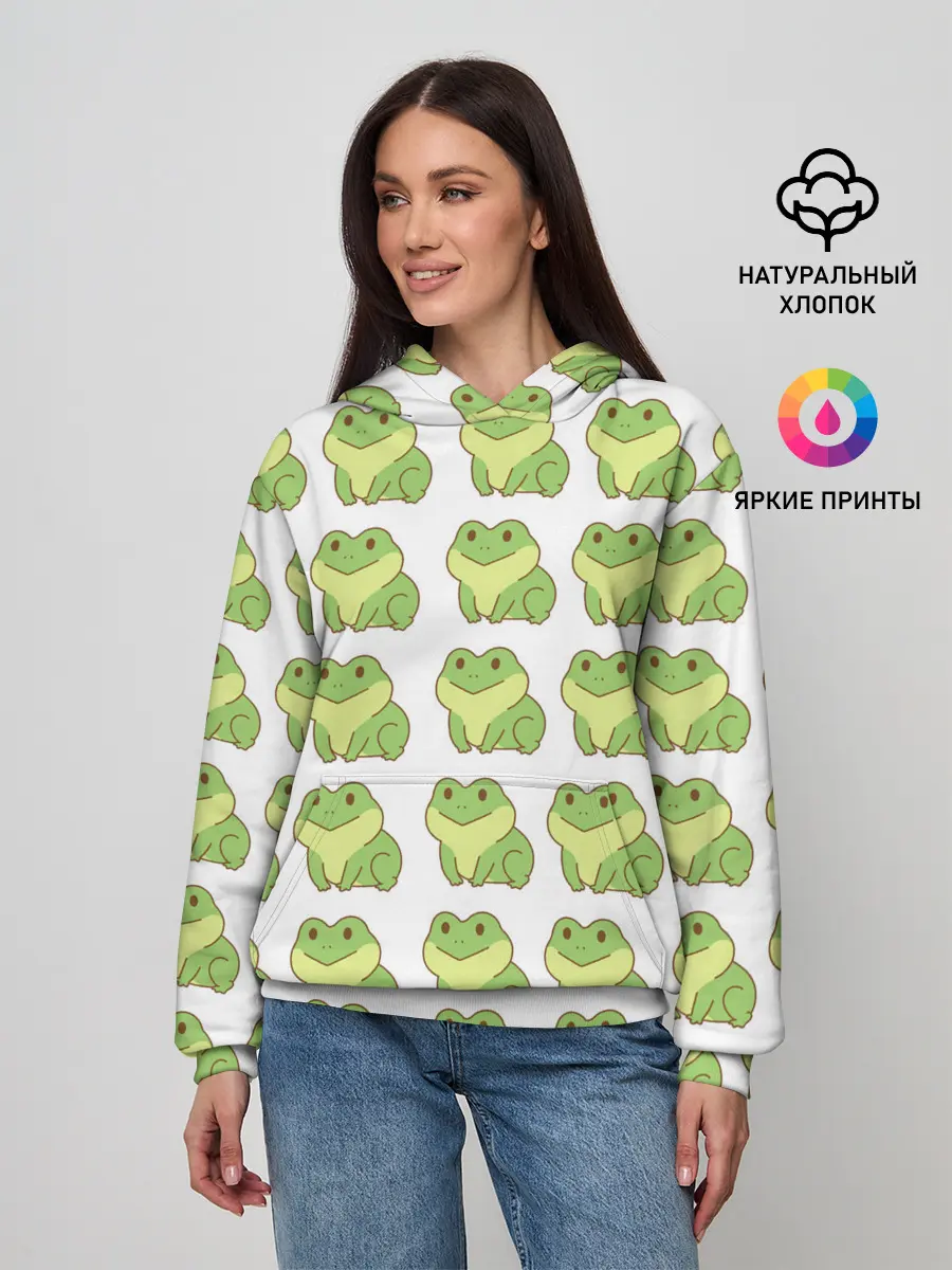 Женское худи / лягушки