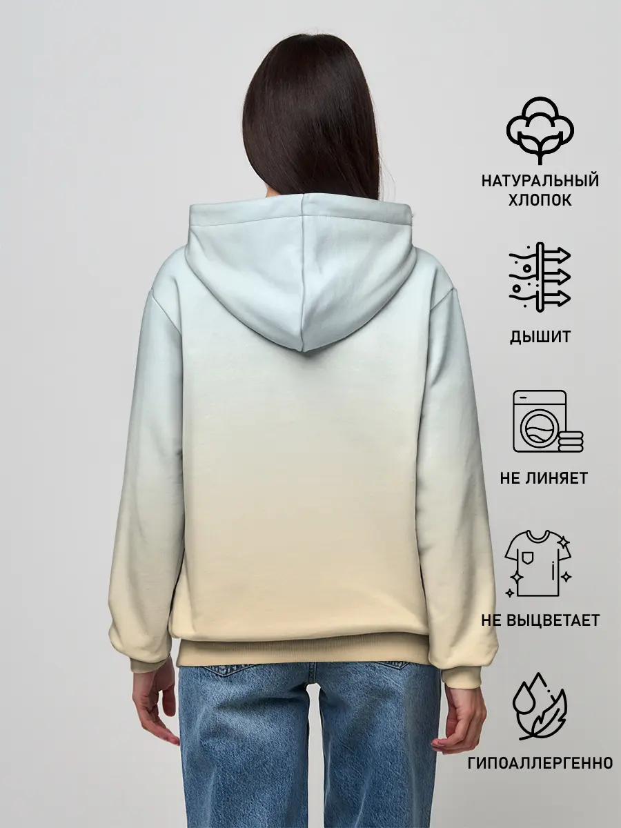 Женское худи / акварельный ангелок