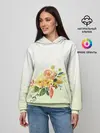 Женское худи / букет рисунок