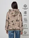 Женское худи / принт в стиле тату