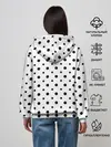 Женское худи / Точки черные на белом