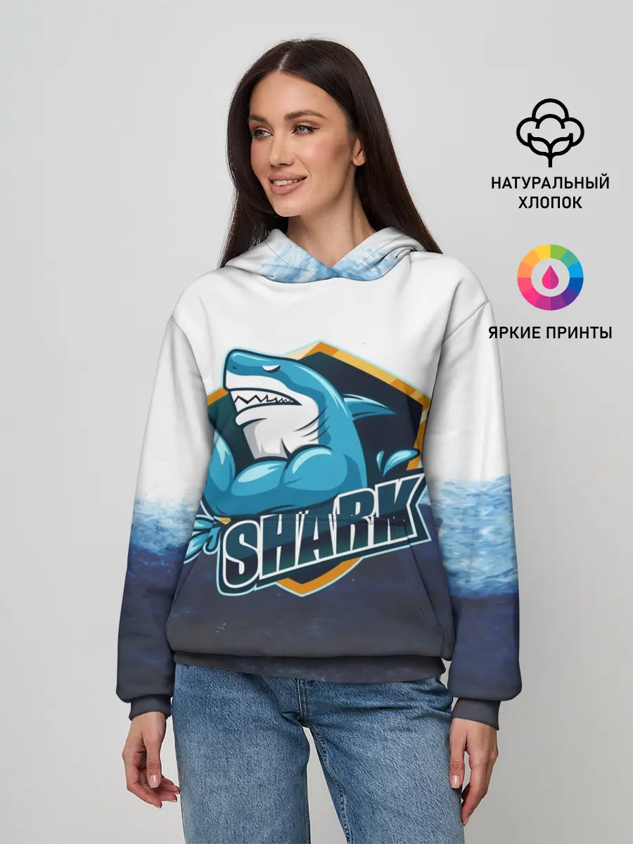 Женское худи / Акула