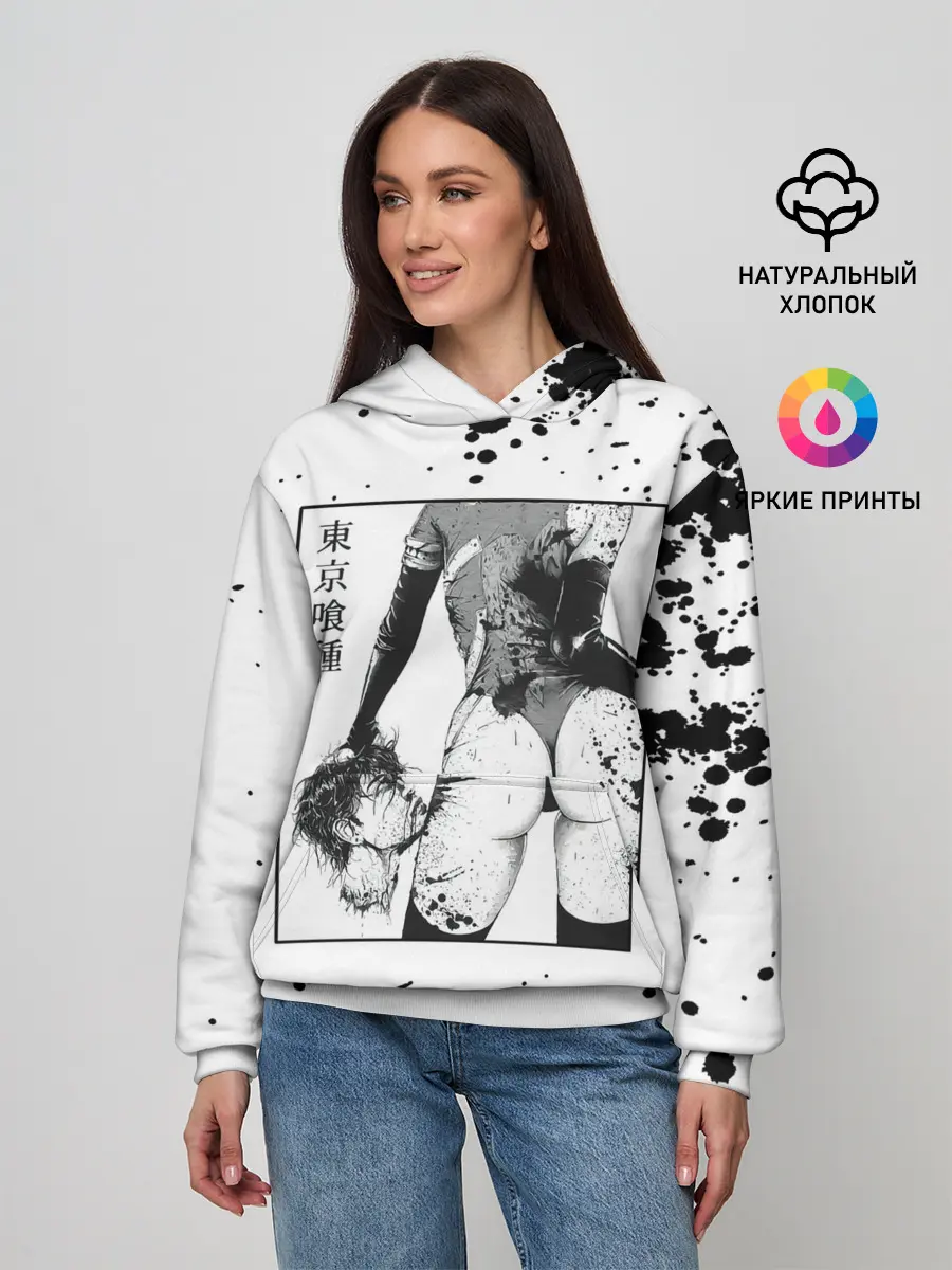 Женское худи / Токийский гуль голова