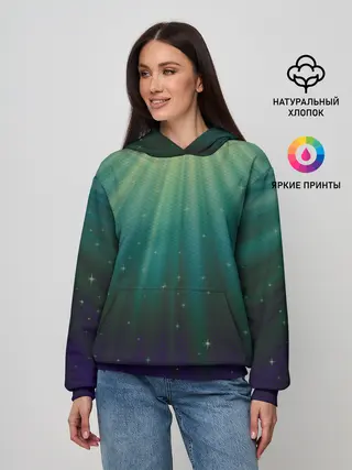 Женское худи / Сияние 3D