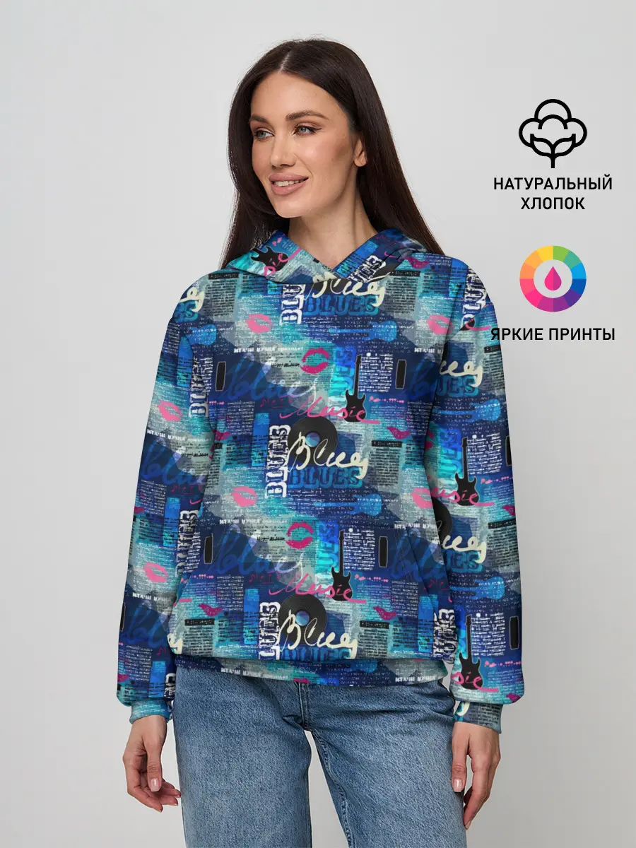 Женское худи / Blues