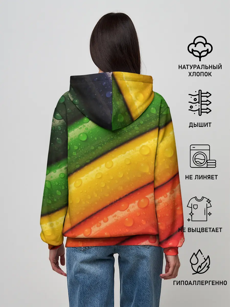 Женское худи / Цветные линии