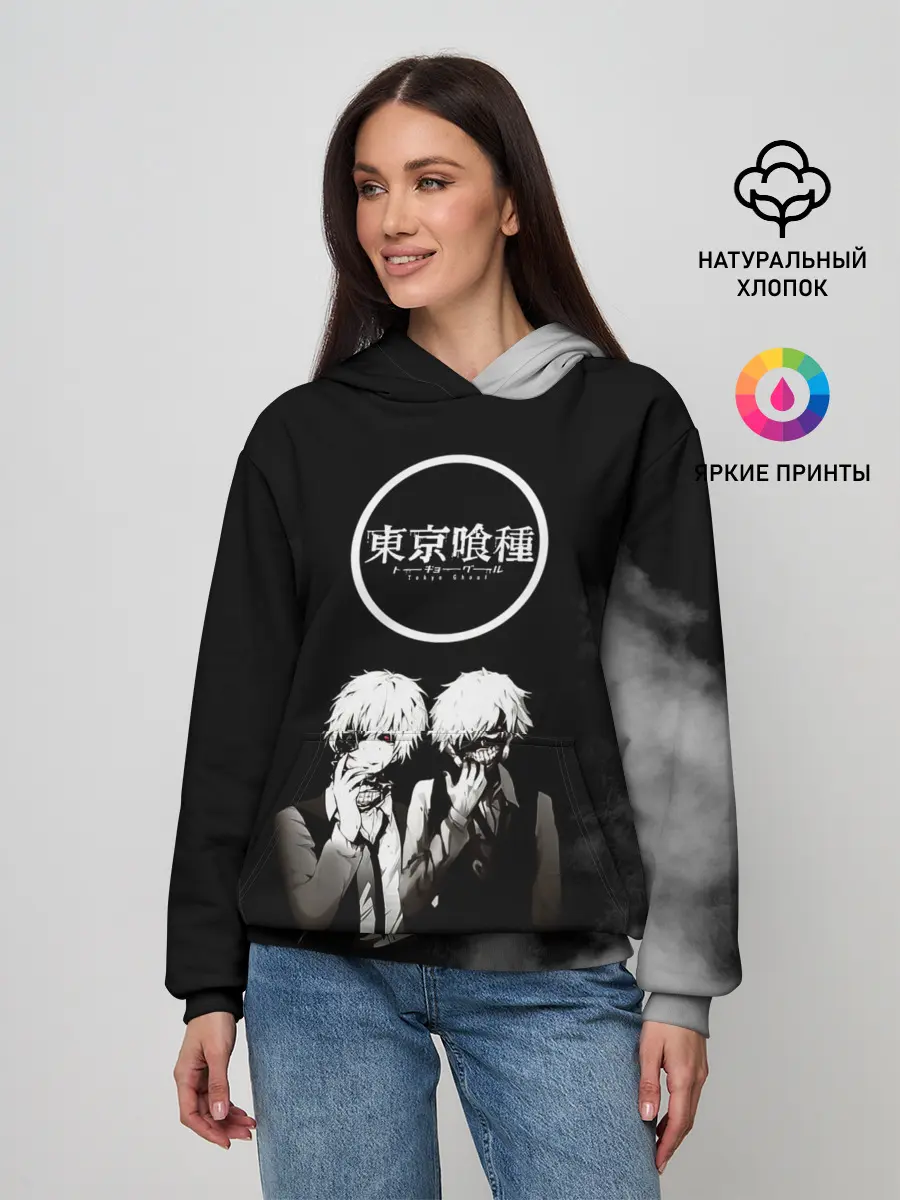 Женское худи / Tokyo Ghoul двое гулей
