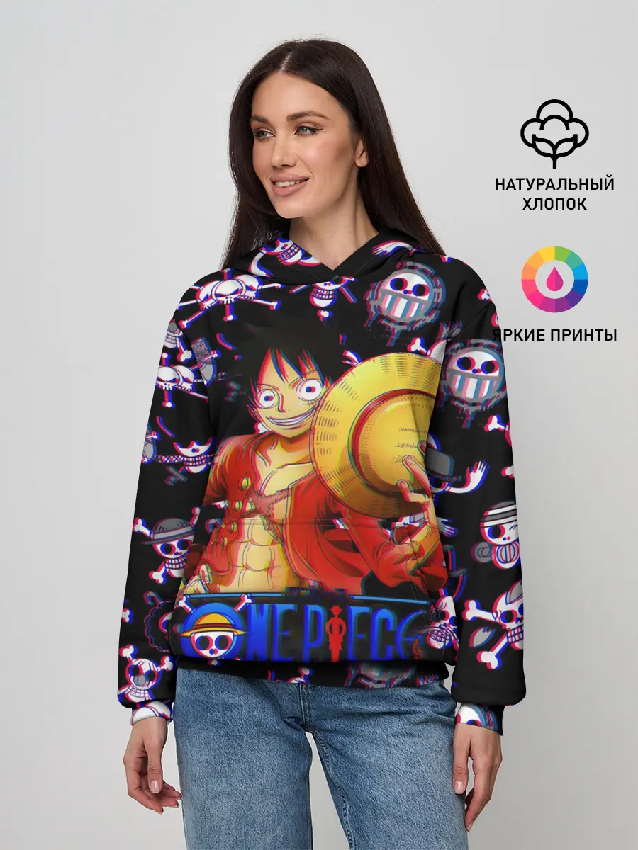 Женское худи / Луффи One Piece | Glitch